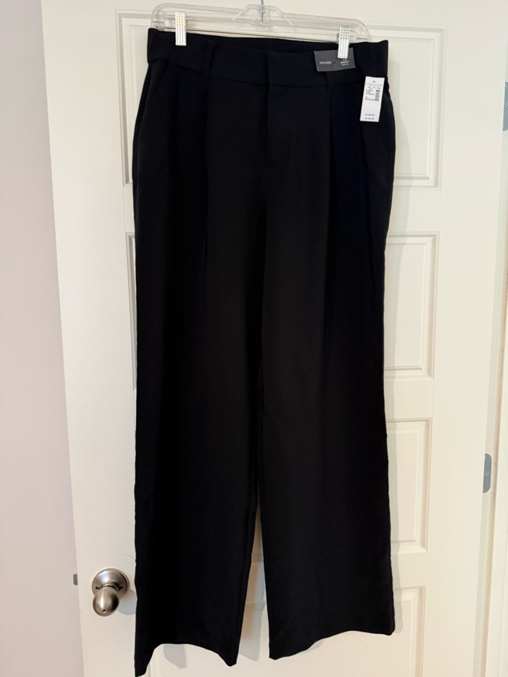 Wide Leg Black Dress Pants - Unbranded